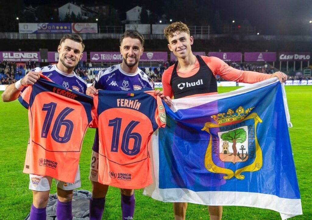 La bandera de Huelva ondea en la Copa del Rey